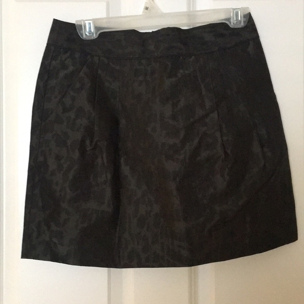Metallic Silk Cheetah Print Skirt